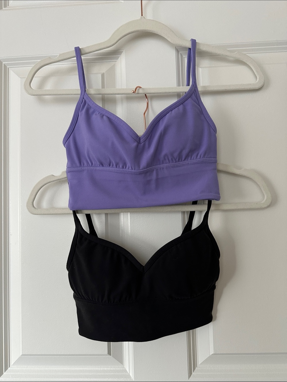 lululemon athletica V-Neck Bralette Duo in Lavender and Black